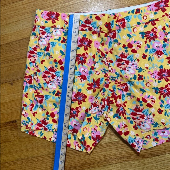 J Crew Shorts Womens Sz 2 Floral Cotton Red Green Yellow Pink Multicolor (e5 - Picture 6 of 10